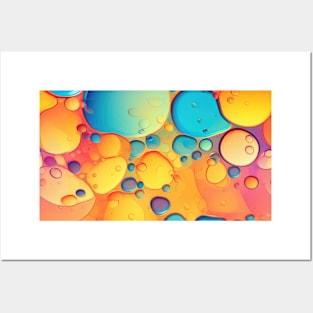 Abstract oil and water mix background Posters and Art